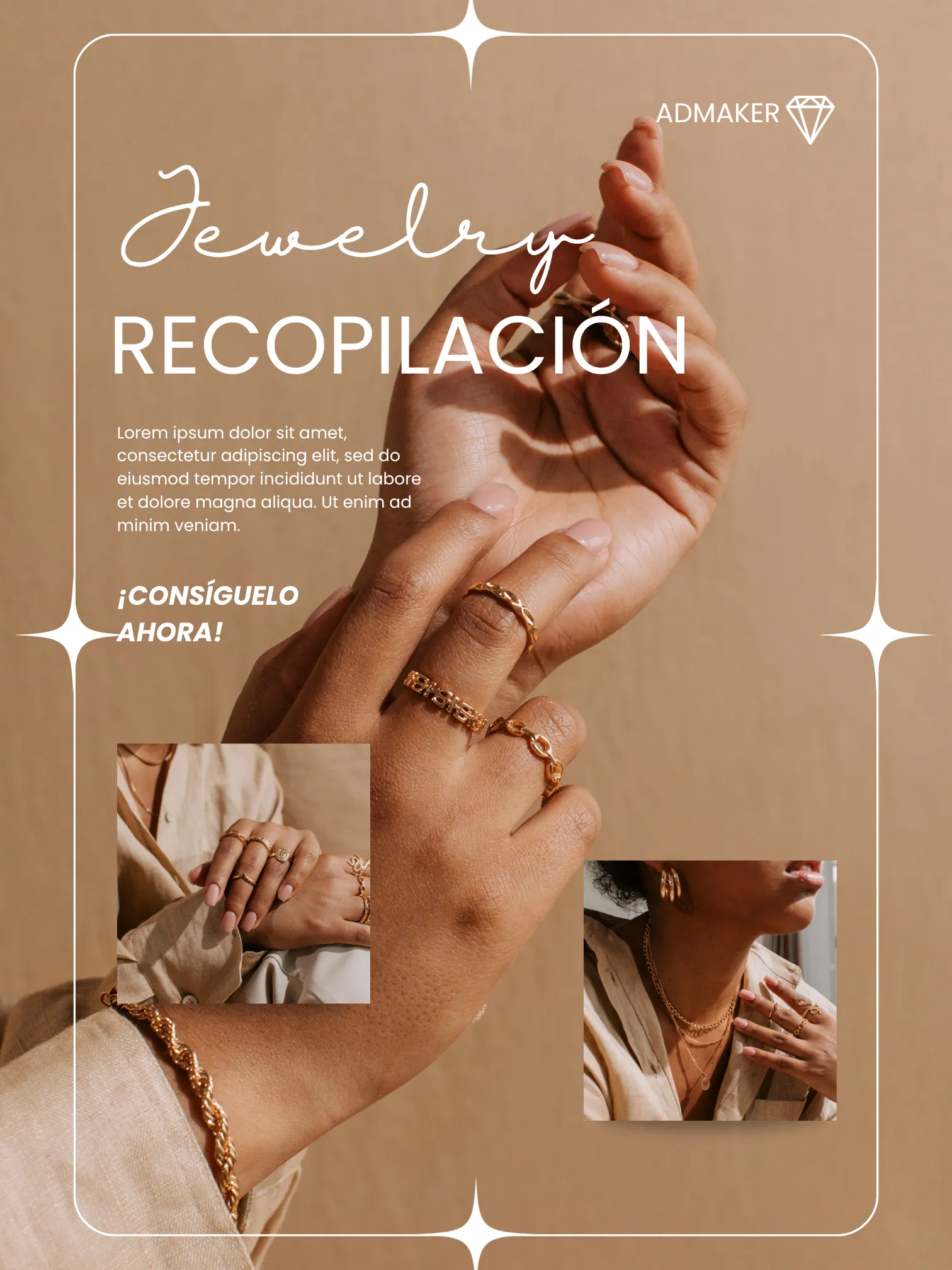 Crea un póster de joyería