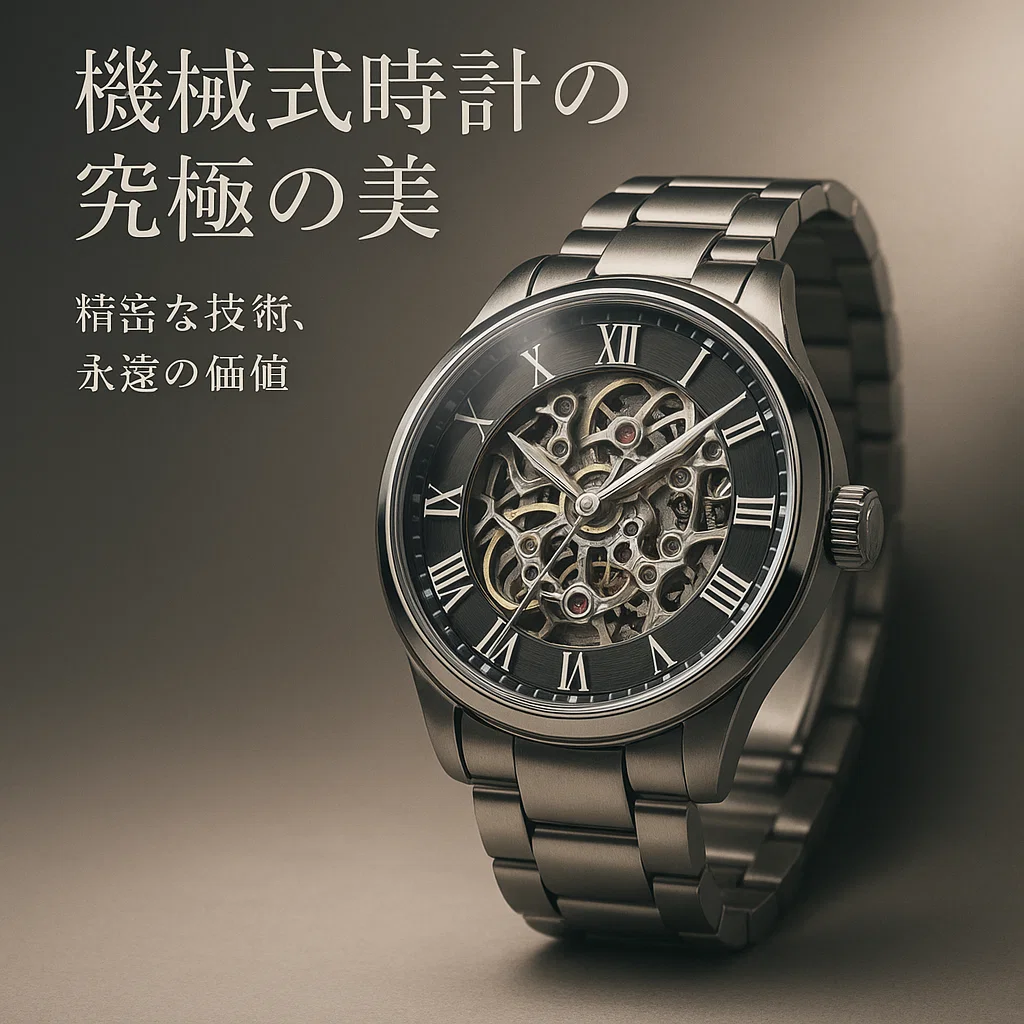 機械式時計のバナー広告ケース