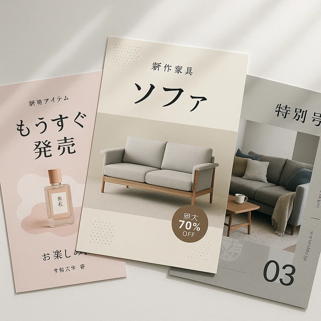 さまざまな製品の広告例